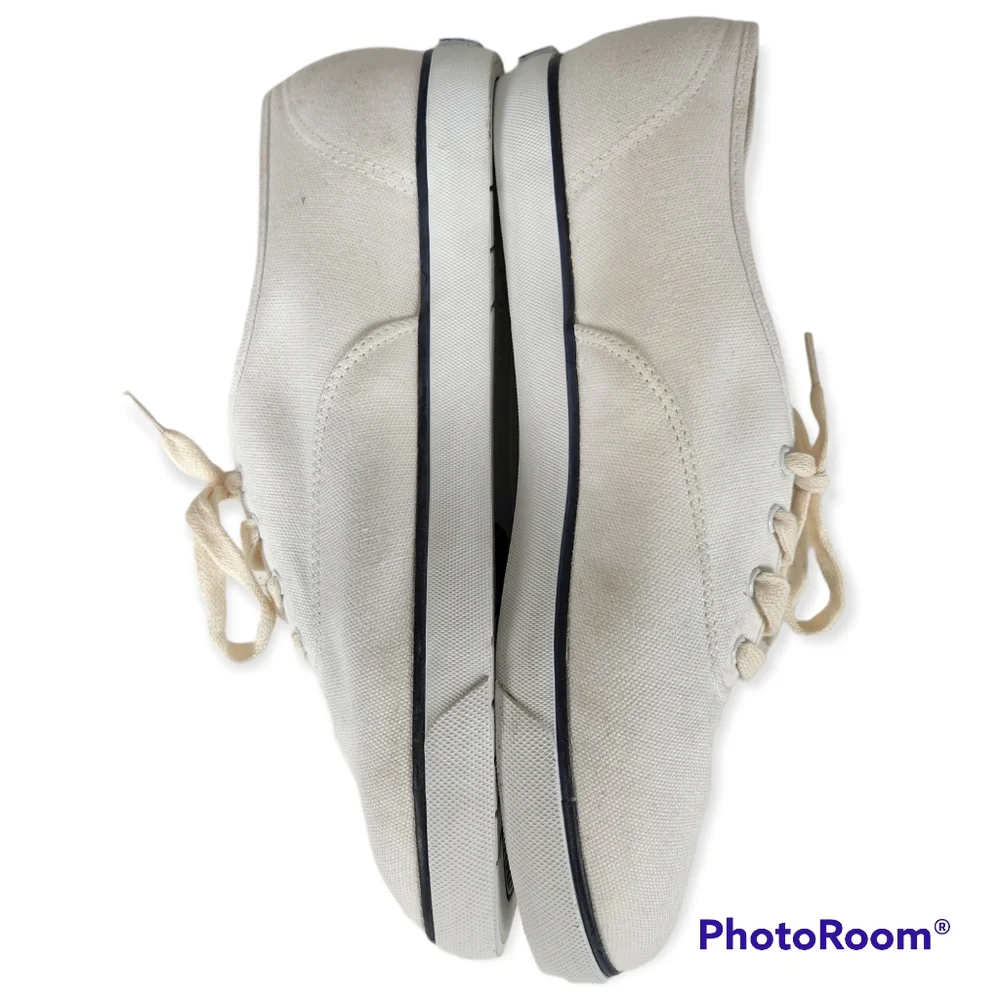 Easy Spirit Nautical White Canvas Sneakers size 9.5